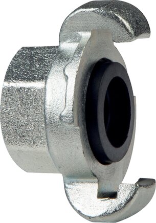 Exemplary representation: Compressor coupling with female thread, galvanised steel, NBR seal