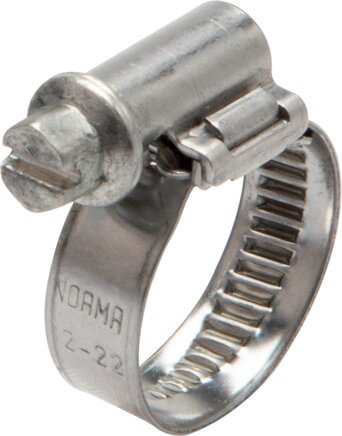 Exemplary representation: Stainless steel screw drive clamp
